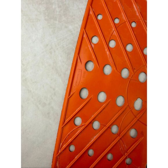 Vintage 1970s Rubbermaid Sink Mat Orange 10.75"x12.75” Set of 2 READ - Picture 12 of 15